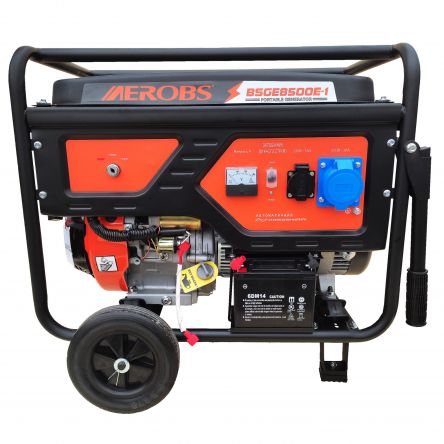 Бензиновый генератор AEROBS BSGE8500E-I однофазный на 7,5 кВт с авр и электростартером цена- Фото №1